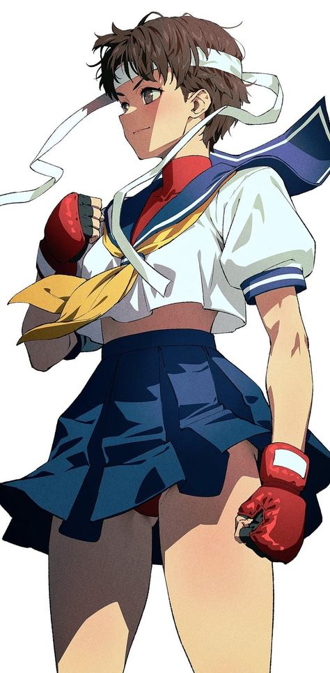 Street Fighter Sakura Fanart, Vega Street Fighter, Sakura Kasugano, Sakura Street Fighter, Capcom Characters, Capcom Vs Snk, Capcom Vs, Street Fighters, Character Game