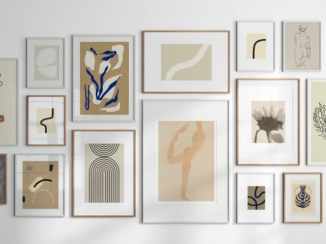 Printable Scandinavian Gallery Wall Art SET | Neutral Prints Warm Aesthetic Decor DIGITAL | Prints2paper | Beige Tones Gallery Wall Art by Prints2Paper on Etsy Scandinavian Gallery Wall, Warm Aesthetic, Gallery Wall Art Set, Beige Tones, Aesthetic Decor, Neutral Prints, Gallery Wall Art, Wall Decor Printables, Printable Designs