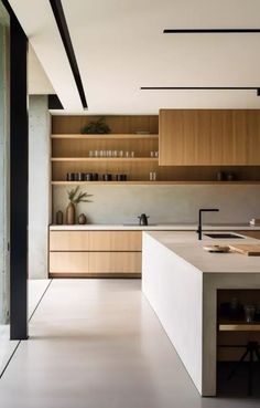 Minimalist Kitchen Design Inspiration, Japandi Kitchen Island, Scandi Kitchens, Japandi Kitchen, Minimal Kitchen Design, Scandi Kitchen, Kitchen Island Diy, Makeover Kitchen, Scandinavian Kitchen Design