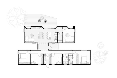 Sunday 07 -A modern, mindful and sustainable design - let's face it we all love Sunday. Solar House Plans, Long House, Passive Design, Architectural Floor Plans, Modular Home, Roof Styles, Solar House, Bright Homes, Contemporary House Plans