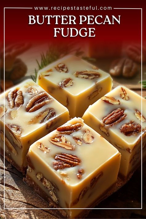 Indulge in the rich and creamy delight of Butter Pecan Fudge. This easy-to-make treat combines the sweetness of brown sugar with the nutty crunch of toasted pecans, creating a decadent dessert perfect for any occasion. Ideal for holiday gifting or as a sweet treat for family gatherings, this fudge is sure to impress. Butter Pecan Fudge Recipe, Butter Pecan Fudge, Christmas Gift Ideas For Toddlers, Brown Sugar Fudge, Pecan Fudge, Gift Ideas For Toddlers, Pecan Desserts, Homemade Fudge Recipes, Christmas Fudge