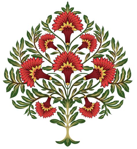 Mugal Motifs Design, Mugal Flower Png, Mughal Butta, Mughal Flower Motif, Corner Png, Buta Design, Mughal Flower, Mughal Art Paintings, Mughal Paintings