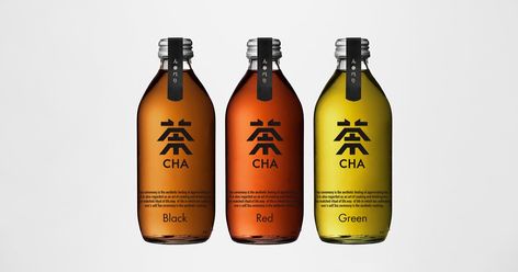 Design: hongworks  Project Type: Produced, Commercial Work  Client: Cha Drink  Location: Guangzhou China  Packaging Contents: tea drink  Pa... Chinese Tea Packaging, Healthy Food Packaging, Drinking Design, Tea Logo, Tea Packaging Design, Traditional Tea, Drinks Packaging Design, Bottle Design Packaging, Drinks Brands