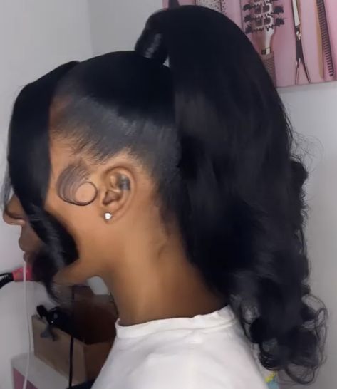 Updos For Photoshoot, Peekaboo Barbie Ponytail, Ponytail Hairstyles For Birthday, Graduation Hairstyles For Black Women, Buns Hairstyles, Long Ponytail Hairstyles, Hairstyle For Prom, Prom 23, Cute Ponytail Hairstyles