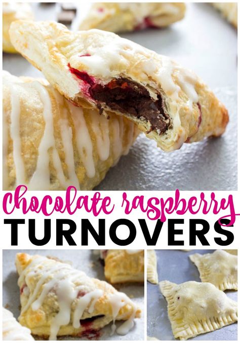 Chocolate Raspberry Turnovers Raspberry Turnovers, Food Photography Chocolate, Photography Chocolate, Fresh Raspberries, Flaky Pastry, Pastry Dough, Easy Cooking Recipes, Chocolate Raspberry, Simple Recipe