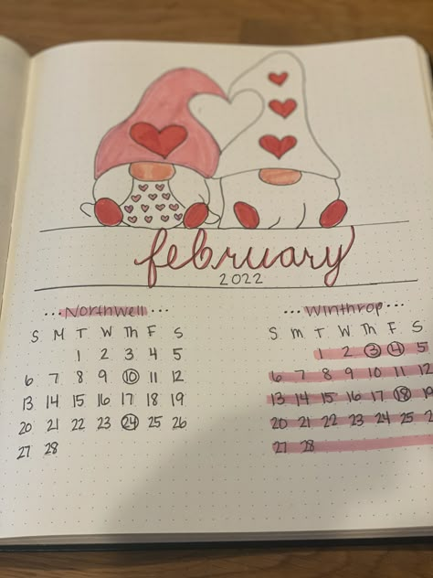 February Aesthetic Month Calendar, February Dot Journal Ideas, February Whiteboard Ideas, February White Board Ideas, February Bujo Theme, Bulett Journal Ideas February, Febuary Spreads Bullet Journal, February Doodles, Bullet Journal Febrero