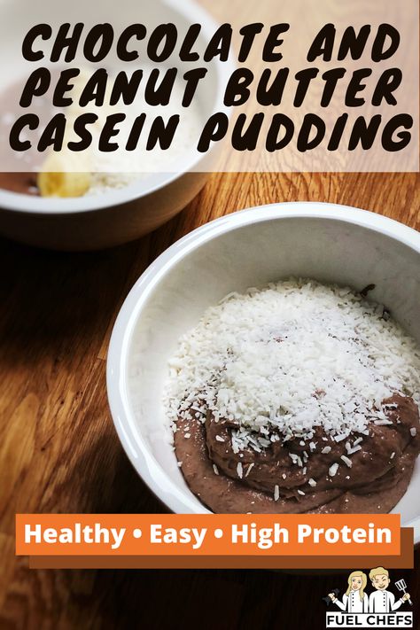 Chocolate Protein Pudding Recipes, Casein Pudding, Protein Chocolate Pudding Recipe, Chocolate Peanut Butter Protein Pudding, Silken Tofu Protein Pudding, Rp Strength, Casein Protein Recipes, Protein Sweets, Casein Protein