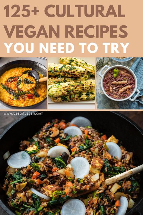 125+ Recipes from many cultures around the world, including Ghana, Nigerian, Sri Lanka, India, Korea, Vietnam and Guam. Find vegan recipes for every occasion: breakfast, lunch, dinner, appetizers. via @bestofvegan1 Vegan African Recipes Nigerian Food, Vegan Ghanaian Food, Global Vegetarian Recipes, African Recipes Authentic Vegetarian, Vegan Recipes From Around The World, Vegan Fusion Recipes, Vegan Cultural Recipes, International Vegan Recipes, Vegan Native American Recipes