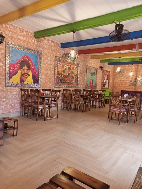 Cultural Theme Restaurant Village Theme Restaurant, Bollywood Restaurant, Rajasthani Restaurant, Theme Restaurant, Indian Coffee, Indian Theme, Themed Cafes, Art Cafe, Indian Restaurant