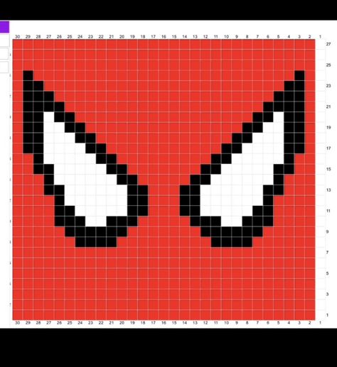 Spider Man Crochet Graph, Pixel Grid Crochet Spiderman, Spider Man Crochet Projects, Spider Man Alpha Pattern Crochet, Spiderman Crochet Graph, Miles Morales Alpha Pattern, Crochet Grid Patterns Spiderman, Spider Man Tapestry Crochet, Spider Man Granny Square