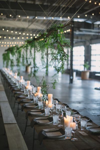 Industrial dinner party inspiration: http://www.stylemepretty.com/living/2015/07/23/industrial-summer-dinner-party/ | Video: Mornings Like These - http://www.morningslikethese.com/ Artisan Cocktails, Industrial Wedding Ceremony, Table Spread, Kinfolk Magazine, Dinner Party Decorations, Dinner Party Summer, Warehouse Wedding, Urban Wedding, Salou