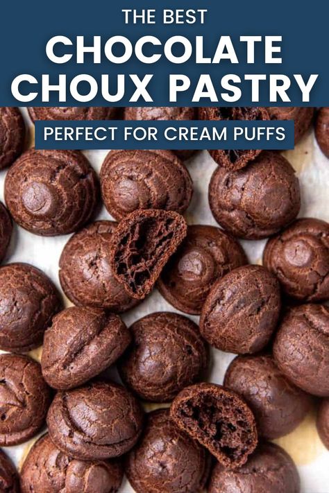 Blueberry Choux Pastry, Chouxnuts Pastry, Choux Pastry Craquelin, Profiteroles Recipe Choux Pastry, Amelia Jackson Choux Pastry, Chocolate Choux Pastry, Bakery Recipes Pastry Chef, Patashue Dough Recipe, Pata Choux Recipe