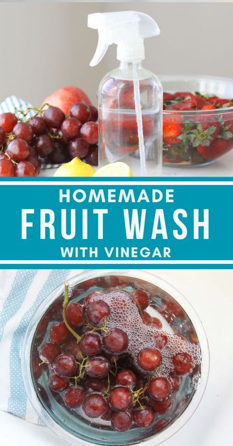 Wash Fruit With Vinegar, Vinegar Vegetable Wash, Diy White Vinegar, Natural Homemade Cleaning Recipes, Fruit And Veggie Wash, Vinegar Cleaning Spray, Fruit Wash, Homemade Vinegar, Diy Vinegar