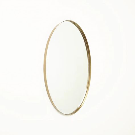 Global Views Elongated Oval Accent Mirror | Perigold Elongated Oval, Brass Mirror, Nickel Plating, Global Views, Accent Mirror, Oval Mirror, Beveled Mirror, Glass Cleaner, Accent Mirrors