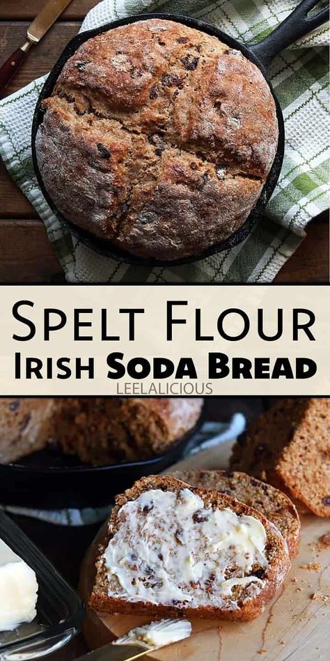 Irish Spelt Flour Soda Bread Recipe » LeelaLicious Spelt Bread Recipe, Artisanal Bread, Spelt Flour Recipes, Spelt Recipes, Irish Bread, Soda Bread Recipe, Spelt Bread, Main Entrees, Healing Recipes