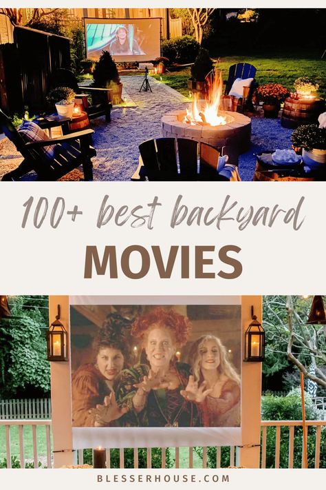 Make your backyard the go-to spot for epic movie nights with this easy setup guide. Learn how to create a cozy outdoor theater, complete with comfortable seating, great movie selections, and festive decor. Whether it’s for a birthday party, Halloween, or a casual weekend, these ideas will make your night party truly special. Fire Pit Movie Theater, Spooky Backyard Movie Night, Backyard Movie Party Decorations, Campfire Movie Night, Movie Night In Backyard, Fall Outdoor Movie Night Kids, Outdoor Halloween Movie Party, Backyard Movie Night Ideas Birthday, Patio Movie Night Ideas