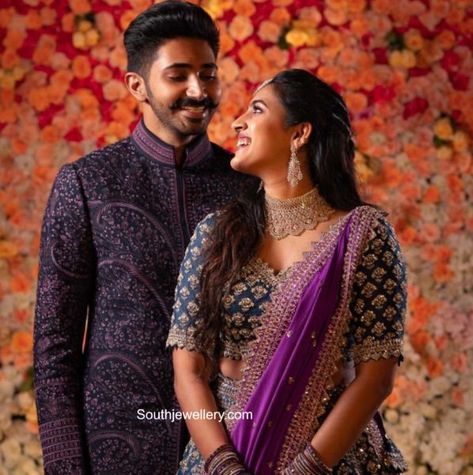 Niharika Engagement Photos, Photo Poses For Engagement Indian, Niharika Wedding Photos, Engagement Ceremony Photo Poses, Engagement Photos Groom, Indian Engagement Photos Ideas, Couple Poses Indian Engagement Photos, Niharika Konidela Marriage Pics, Niharika Konidela Engagement