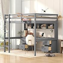 Bunk Beds Diy, Roman Room, Space Bedroom Ideas, Loft Bed Ideas, Full Size Loft Bed, Bed With Wardrobe, Bunk Bed With Desk, Loft Bed With Desk, Loft Bed Frame