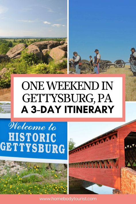 One Weekend In Gettysburg, PA Fall Weekend Trip, Bucket List Trips, Gettysburg Pennsylvania, Pennsylvania Travel, Midwest Travel, Summer 2025, Most Haunted, Bucket Lists, Road Trip Itinerary