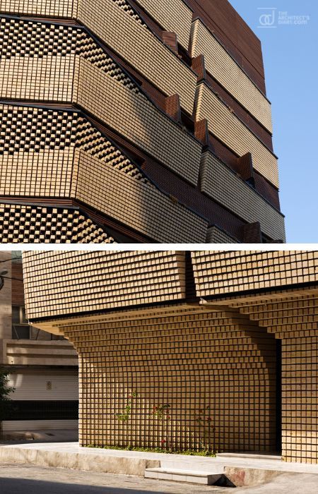 Iranian Residence Architecture City Texture, Residence Architecture, Architectural Pattern, Iranian Architecture, Residential Complex, Brickwork, Residential Building, Small House Design, Architect Design