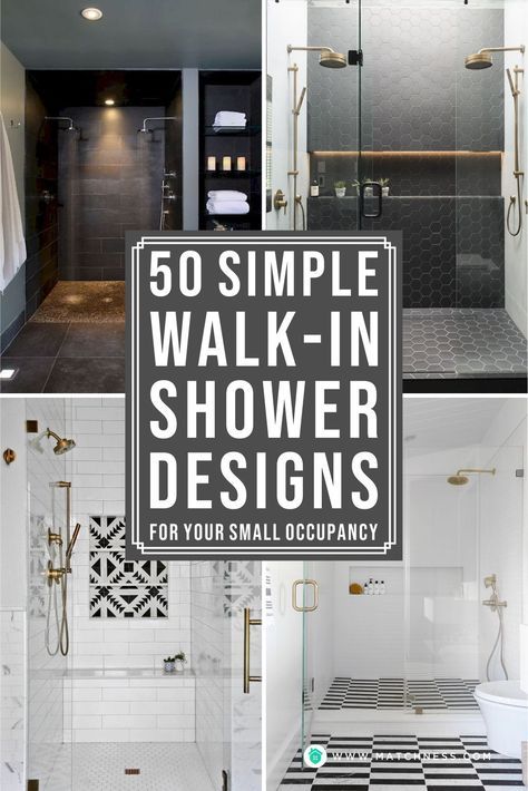 Walk In Bathroom Showers, Efficient Bathroom, Tile Walk In Shower, Tub To Shower Remodel, Doorless Shower, Small Shower Remodel, Shower Renovation, Small Bathroom With Shower, Master Bath Shower