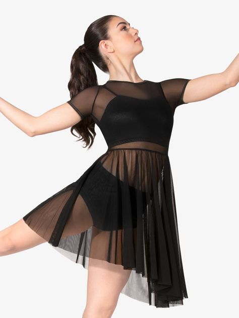 Flowy Contemporary Costume, Orange Lyrical Dance Costumes, Tap Costumes With Pants, Flowy Dance Outfit, Dance Costume Ideas Contemporary, Dark Contemporary Dance Costumes, Black Contemporary Dance Costume, Contemporary Costumes Solo, Outfits For Theatre