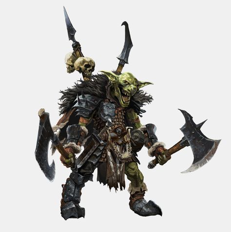 Goblin Art, Heroic Fantasy, Dnd Monsters, Fantasy Races, Dungeons And Dragons Characters, D&d Dungeons And Dragons, Fantasy Monster, Creature Feature, Warhammer Fantasy