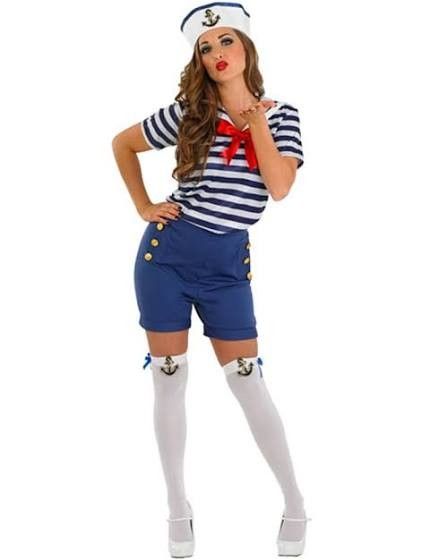 Nautical Theme Outfit, Peggy Carter Costume, Sailor Fancy Dress, Female Costumes, Fancy Dress Womens, Fancy Dress Ball, Womens Outfit, Pom Pom Girl, Navy Outfit