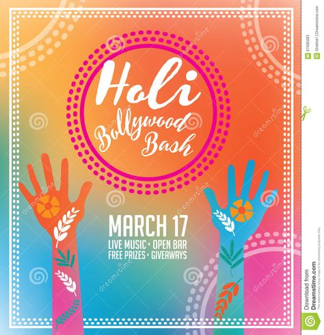 Holi Party invitation poster greeting card design. Holi Party Invitation, Holi Posters, Holi Poster, Invitation Poster, Holi Party, Phonics Posters, Celebration Background, Holi Festival, Poster Ideas