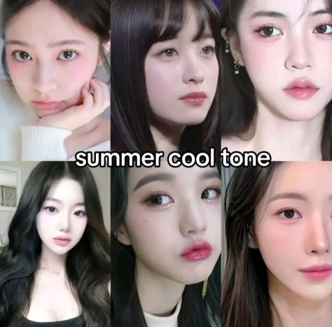 Summer Cool Tone, Warm Tone Makeup, Types Of Makeup Looks, Tone Makeup, Doll Eye Makeup, Douyin Makeup, Types Of Makeup, Ethereal Makeup, Personal Color