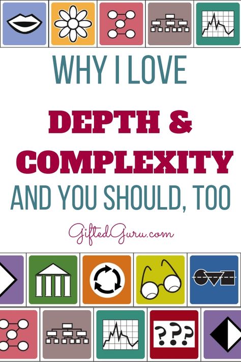 Depth And Complexity Icons, Gifted Talented Activities, Depth And Complexity Bulletin Board, Gt Classroom Ideas, Gifted And Talented Curriculum, Gifted And Talented Activities Middle School, Gifted Classroom Ideas, Gifted Education Elementary, Depth And Complexity Activities