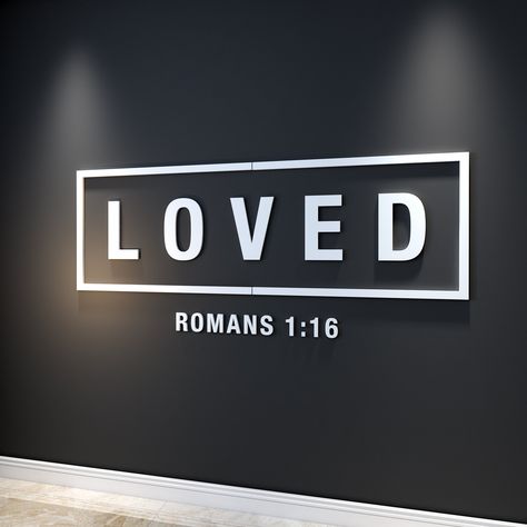 Christian Store Ideas Retail Design, Christian Yard Decor, Youth Group Decor, Church Entryway Decor Foyers, Scripture Mural, Prayer Wall Ideas Church, Church Information Wall, Church Foyer Ideas, Youth Group Room Design