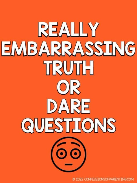 Spice up your game night with these hilarious and embarrassing truth or dare questions! Perfect for friends, family, and unforgettable memories! Crazy Truth Questions, Best Truth And Dare Questions, Things To Do With Friends Games, Good Truth Or Dare Questions For Friends, Easy Dares For Truth Or Dare, Dare For Truth Or Dare, Truth Or Dare Questions For College Students, Embarrassing Truth Or Dare Questions, Weird Truth Or Dare Questions