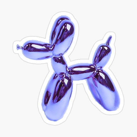 Print Out Stickers, Balloon Dog Sticker, Dog Preppy, Blue Stickers, Stickers Colorful, Preppy Stickers, Colorful Stickers, Cute Laptop Stickers, Blue Balloon