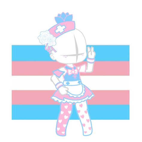 Pride Flags Gacha Club, Trans Flag Outfit, Gacha Pride, Lgbtq Gacha, Pride Fits, Trans Outfit, Trans Pride Flag, Gacha Outfit, Flag Outfit