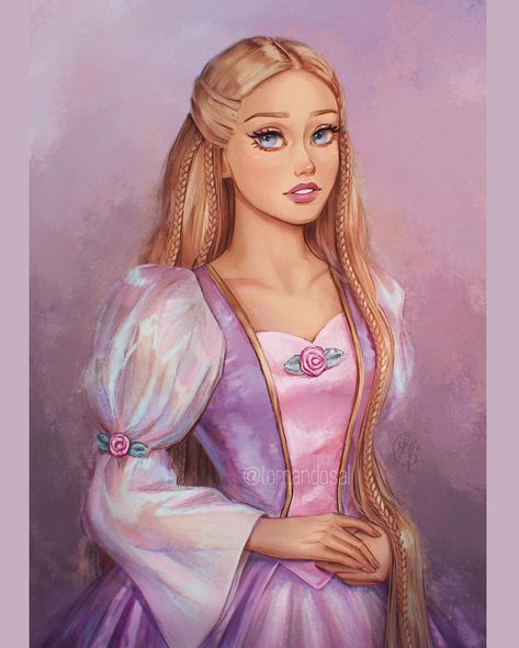 Barbie as Rapunzel 🎨✨⁣ ⁣ Couldn’t decide whether to draw the movie version or the doll version so I did a mix of both!⁣ ⁣ Next one for… | Instagram Barbie As Rapunzel, Barbie Rapunzel, 2023 Barbie, Princess Charm School, Anime Drawing Sketches, Barbie Drawing, Barbies Pics, Barbie Images, Bonnie Wright