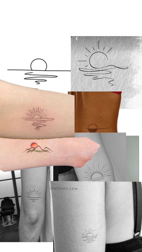 Sunrise Tattoo, Back Tattoo, Tatting, Tattoos