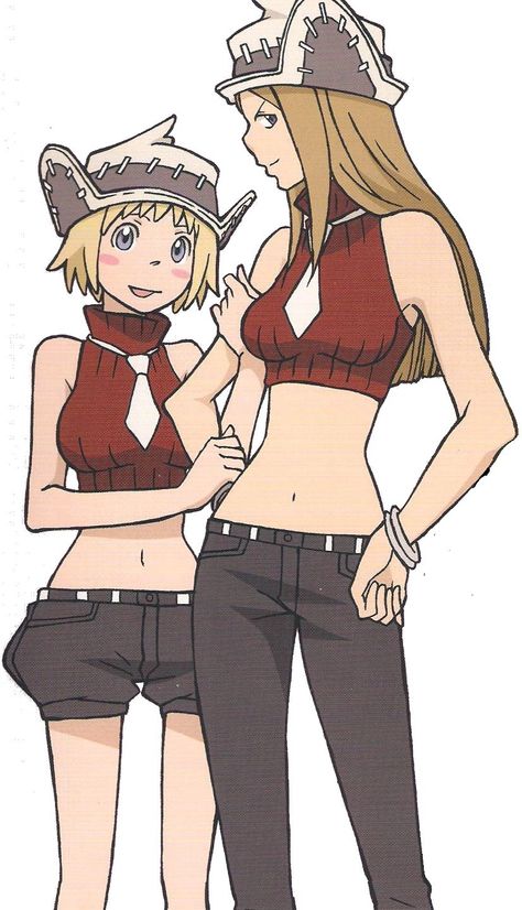 Liz and Patty AKA the Thompson Sisters AKA MAH BABIES. I WUV THEM SO MUCH. Thompson Twins Soul Eater, Soul Eater Halloween Costume, Liz And Patty Soul Eater Cosplay, Soul Eater Poses, Liz Thompson Soul Eater, Liz Soul Eater, Patty Soul Eater, Soul Eater Characters, Patty Thompson