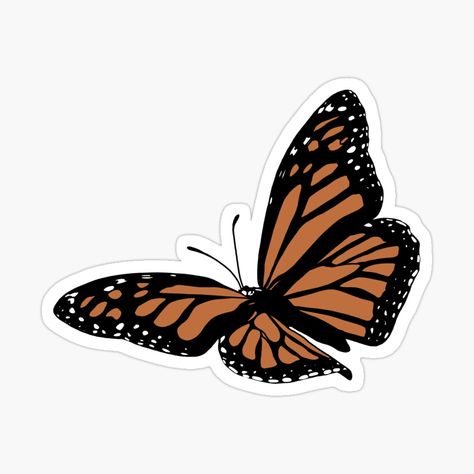 Monarch Butterfly Drawing Aesthetic, Monarch Butterfly Illustration, Red Butterfly Sticker, Poster Design Kids, Monarch Butterfly Sticker, Orange And Black Butterfly, Orange Monarch Butterfly, Monarch Butterfly, Poster Design