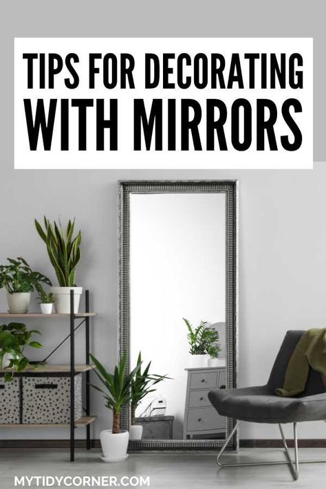 Mirror, mirror on the wall, discover how to decorate with mirrors and make your home the fairest of them all. Mirror decor is the key to unlocking a world of style and sophistication. Illuminate your space with our expert tips on using mirrors strategically. Here are expert tips for decorating with mirrors in your living room, bedroom etc. You will find these mirror decor ideas helpful. Large Mirror For Living Room, Large Hallway Mirror Ideas, How To Use Mirrors To Enlarge A Room, How To Decorate With Mirrors, Foyer With Mirror, Decorating With Mirrors In Living Room, Mirror In Living Room Ideas, Wall Decor With Mirror, Mirrors In Living Room Ideas