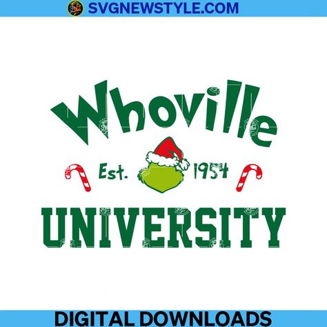 The Grinch Face, Whoville University, Grinch Face, Winter Svg, Holiday Svg, The Grinch, Svg Christmas, Christmas Svg, Grinch