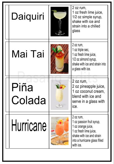 Rum cocktail Maitai Cocktail Recipe, Maitai Cocktail, Fiesta Party Food, Rum Mixed Drinks, Rum Cocktails Easy, Pink Party Foods, Bartender Drinks Recipes, Yummy Cocktails, Passion Fruit Syrup