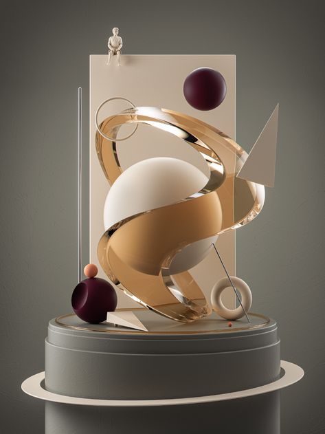 Sculpture Composition, Abstract 3d Design, 3d Composition, Texture Composition, 3d Abstract Art, 3d Sculpture, Beautiful Wallpaper For Phone, Abstract Composition, 3d Artwork