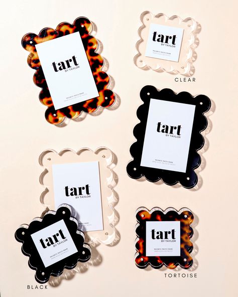 Show off your memories in a unique way with our Tortoise Mini Acrylic Picture Frame! This acrylic scalloped frame adds a playful touch to your photos, making them stand out in any room. Great for nightstands, and desks plus they make for the perfect gift! Frame Size: 5'' L x 5'' W x 1'' D Frame holds up to a 4'' x 4'' photo - we suggest a 3'' x 3'' photo Self-standing photo frame Two acrylic panels simply attach together using four industrial strength magnets Made of acrylic Use a soft damp clot Acrylic Frame Ideas, Designer Photo Frames, Acrylic Gifts, Scalloped Frame, Unique Framing, Unique Picture Frames, Acrylic Picture Frames, Mini Frame, Photo Frame Design