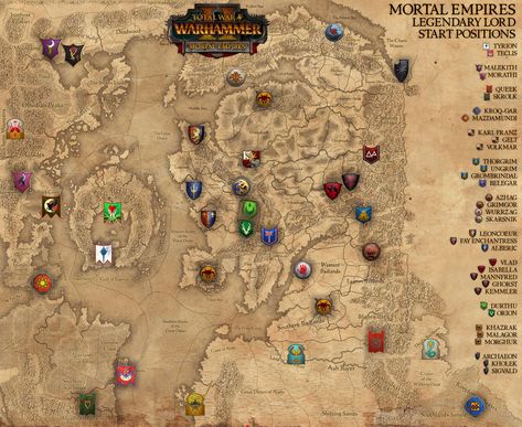 Mortal Empires start positions [Queen and Crone] Total Warhammer, Zombie Apocalypse Outfit, Tomb Kings, Wings Drawing, Nothing Else Matters, Fantasy Map, Fantasy Adventure, Warhammer Fantasy, Environment Design