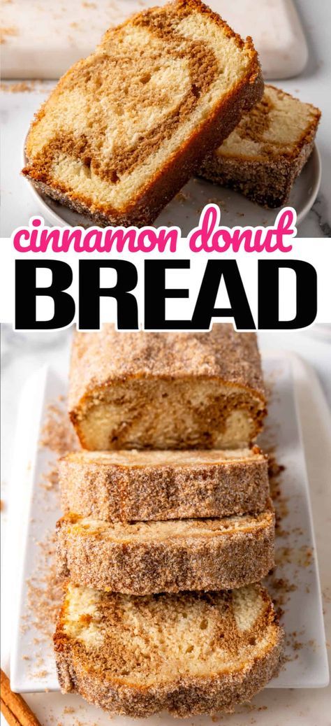 Cinnamon Swirl Donut Bread, Quick Cinnamon Bread, Cinnamon Sugar Donut Bread, Cinnamon Sugar Donut Sweet Bread, Cinnamon Doughnut Bread, Cinnamon Donut Bread Recipe, Cinnamon Bread In Bread Maker, Cinnamon Donut Bread, Donut Bread Recipe