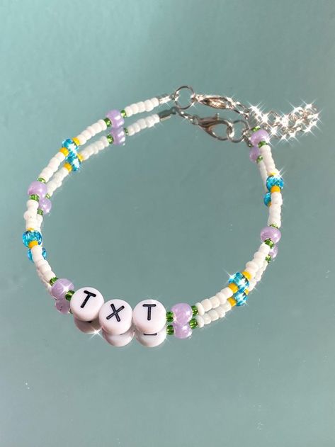 Txt Bracelet Beads, Soobin Bracelet, Pulseras Aesthetic Kpop, Kpop Bead Bracelets, Kpop Idol Bracelet, Txt Bracelet, Skz Ateez, Kpop Accessories, Kpop Jewelry