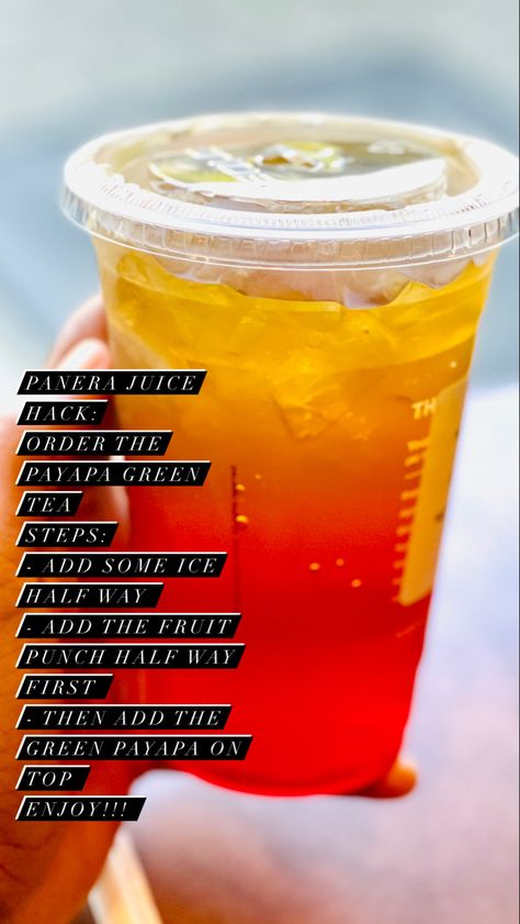 Panera Drinks, Drink Hacks, Truck Ideas, Fruit Punch, Starbucks Drinks, Creative Food, Food Truck, Green Tea, Healthy Life