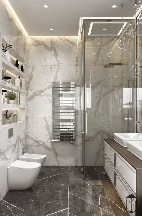 Modern Luxury Bathroom, Washroom Design, Small Bathroom Makeover, Bathroom Design Inspiration, Bathroom Design Decor, Bathroom Design Luxury, Small Bathroom Design, Beautiful Bathrooms, Bathroom Styling