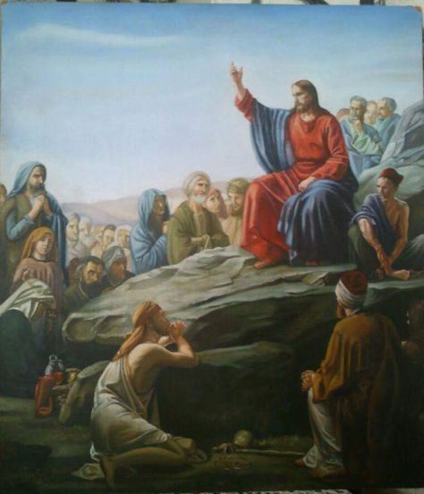 The proclamation of the [ KINGDOM OF GOD ] Image Of Jesus, Sermon On The Mount, Easter Week, Jesus Stories, Pictures Of Jesus Christ, Faith Art, Biblical Art, Kingdom Of Heaven, Eucharist